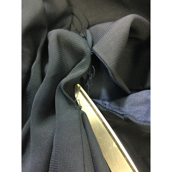 MOTHER OF THE BRIDE 14 XL Plus Blue Embroidered Lace  Draped Maxi Dress New B27 - Picture 8 of 8